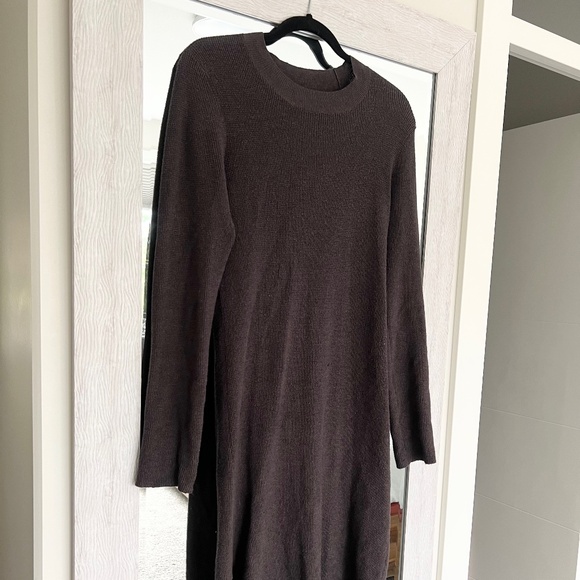 Gentle Fawn grey knit dress, waffle weave, large - Picture 6 of 8